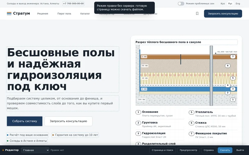 Визуальный редактор: правка прямо на странице