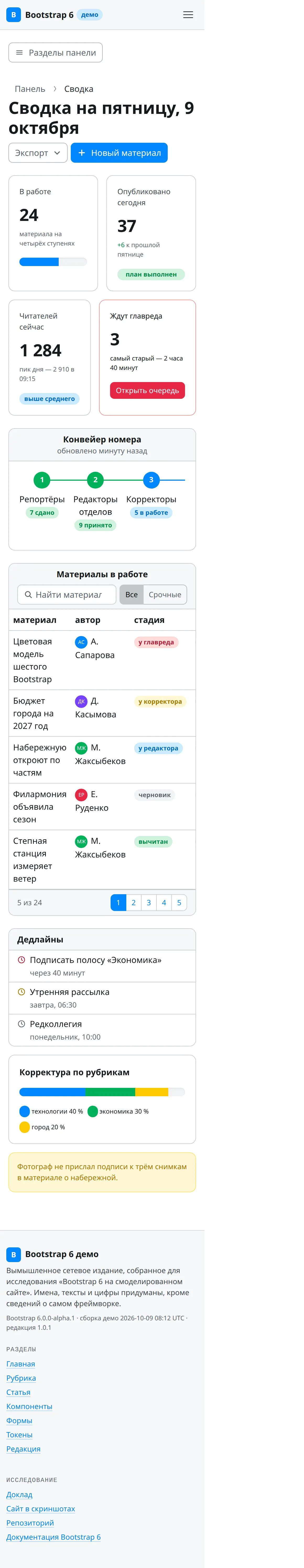 Панель на телефоне