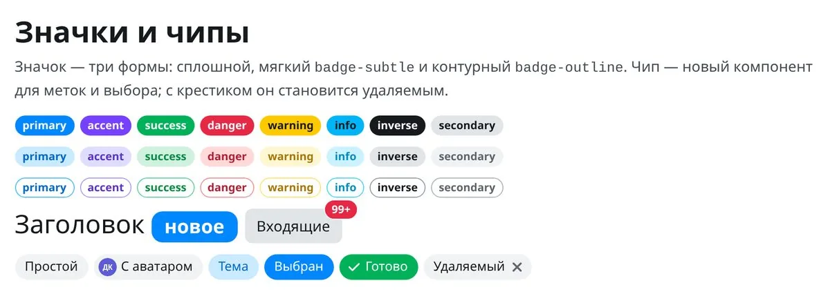 Значки и чипы